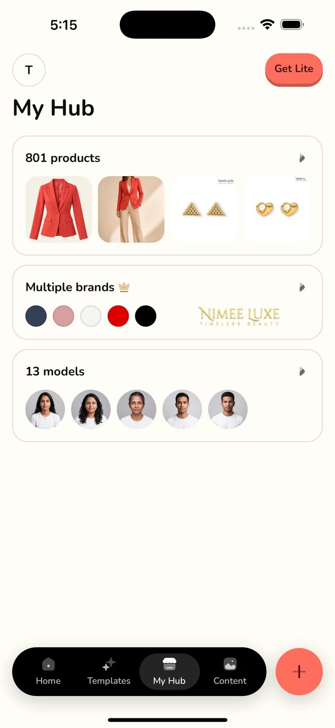 Drape My Hub bringing products, Brand Kits, and models together